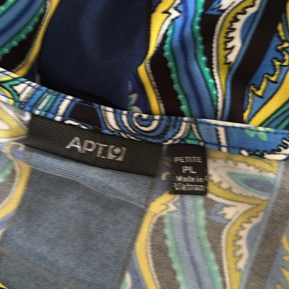 Apt 9 petite large dress blue stretchy 664 - Picture 4 of 5